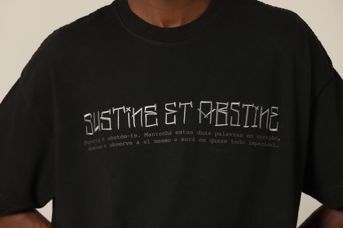 Camiseta Sustine - Preta Oversized