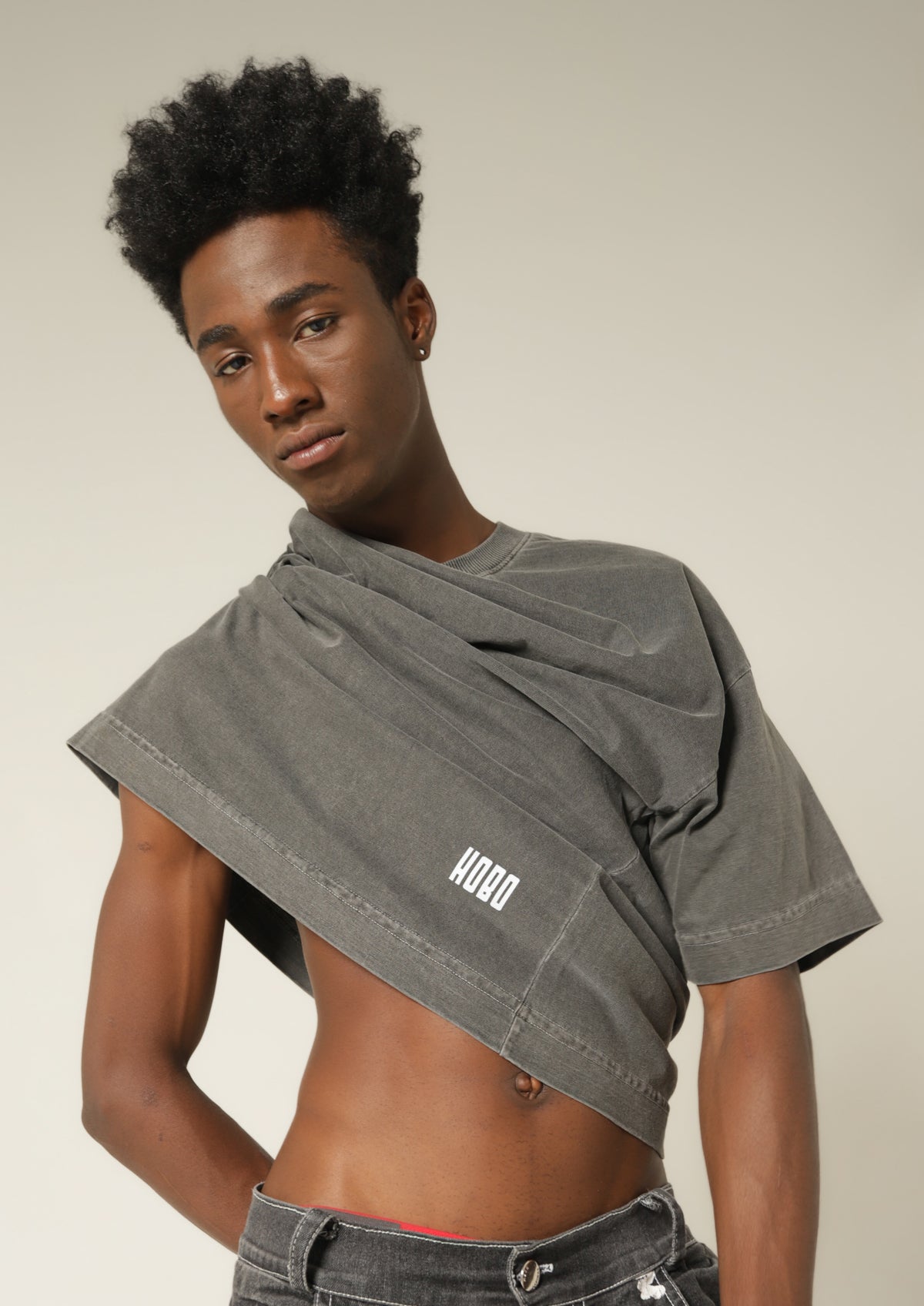 Camiseta Tempestade - Chumbo Oversized