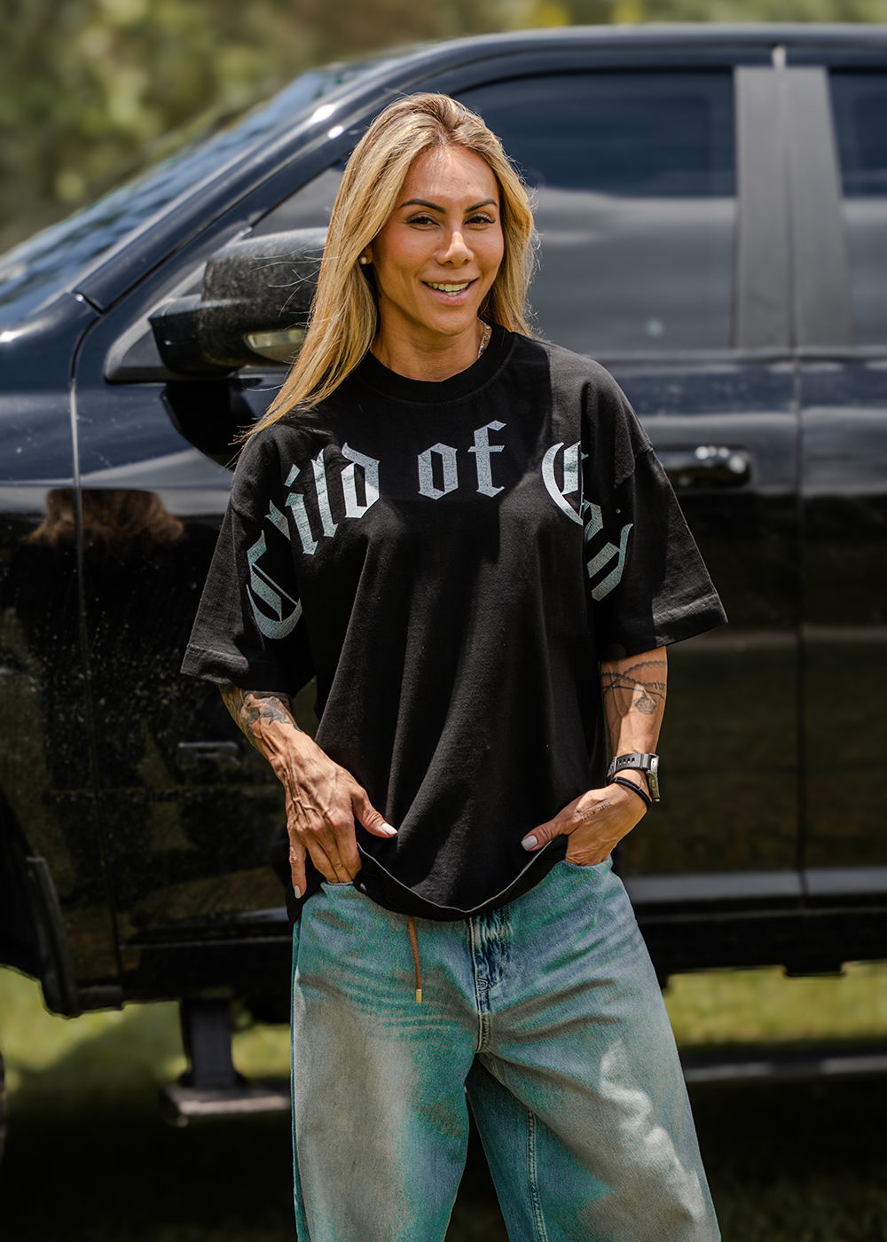 Camiseta Child Of God Oversized Preta