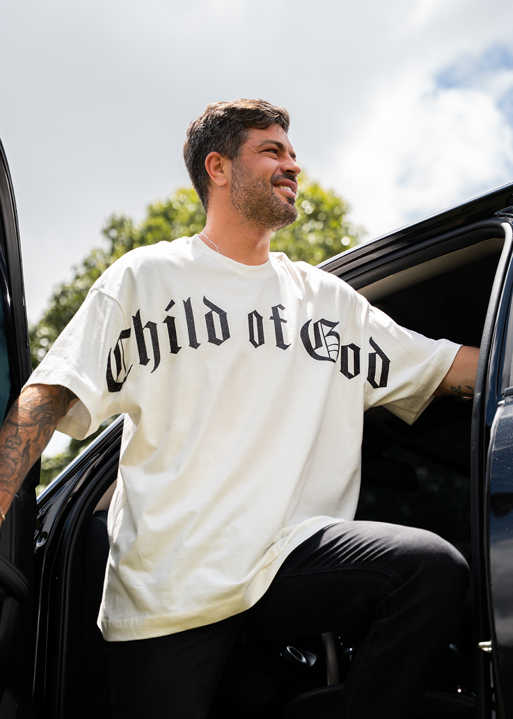 Camiseta Child Of God Oversized Off White