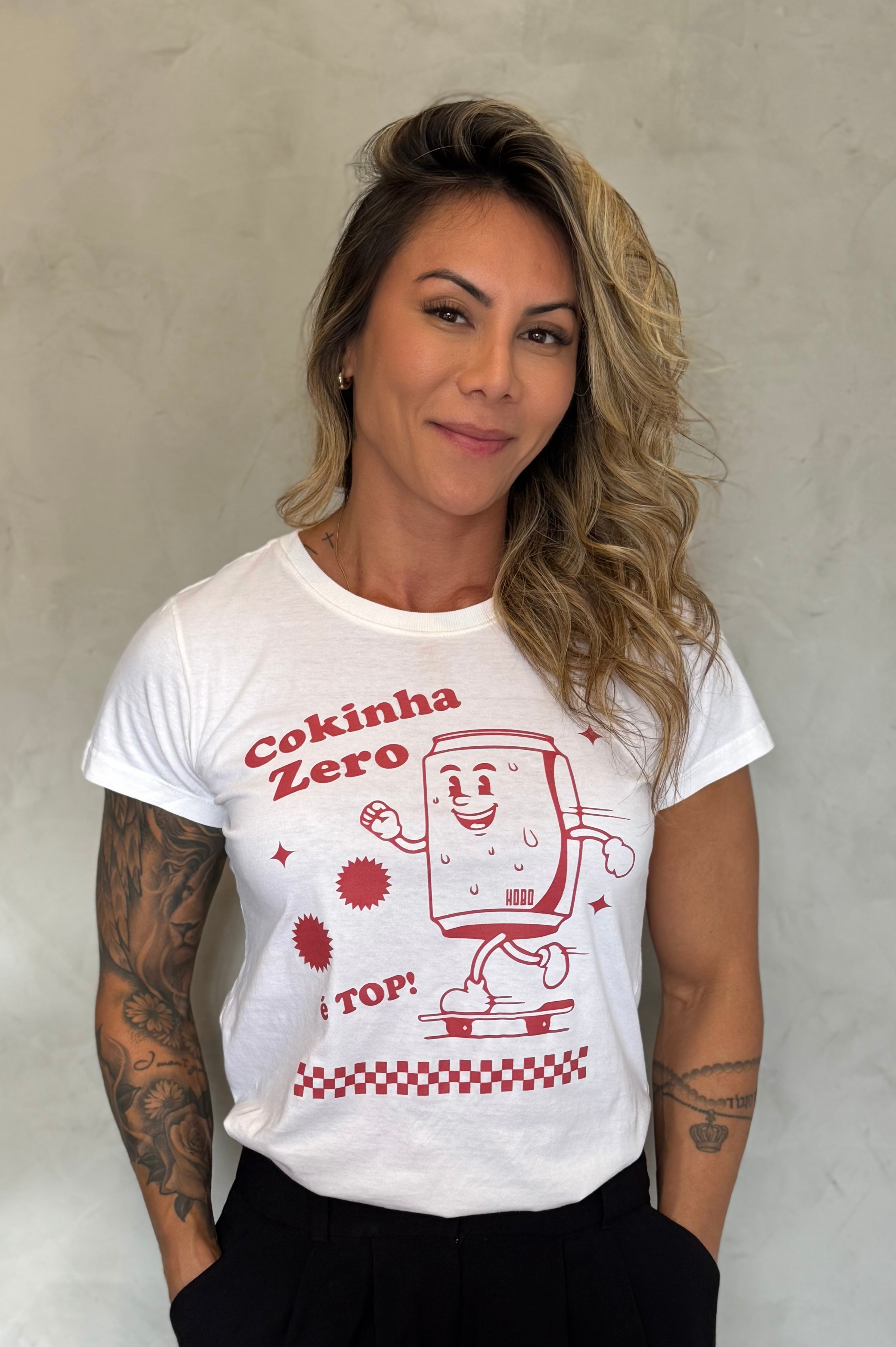 Camiseta Cokinha Zero - Babylook Off-White