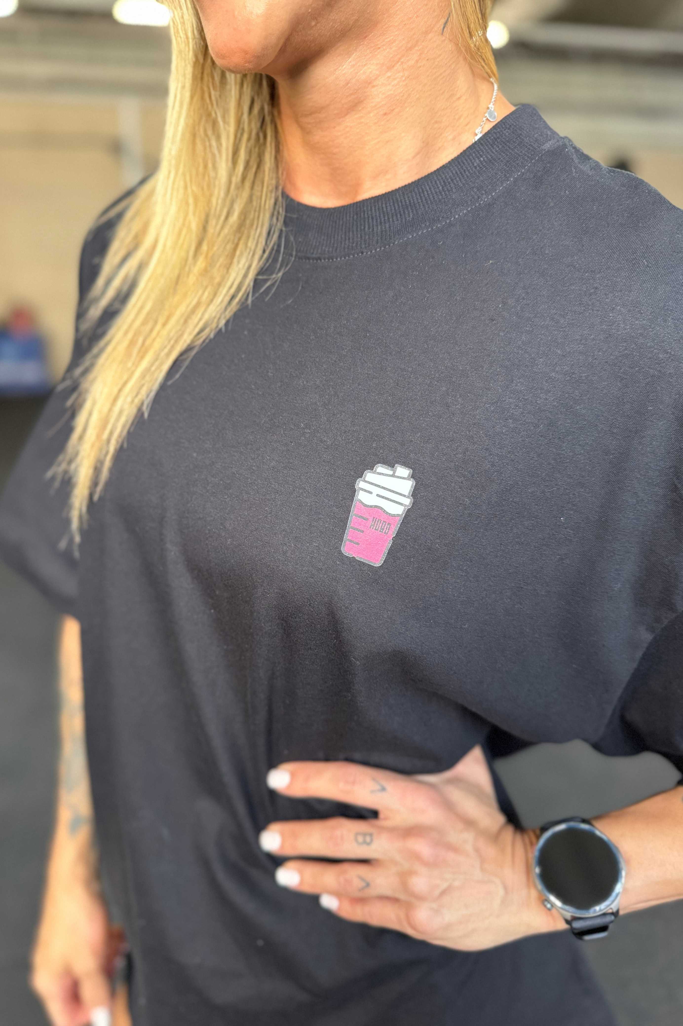 Camiseta Eat Your Protein Oversized Preta