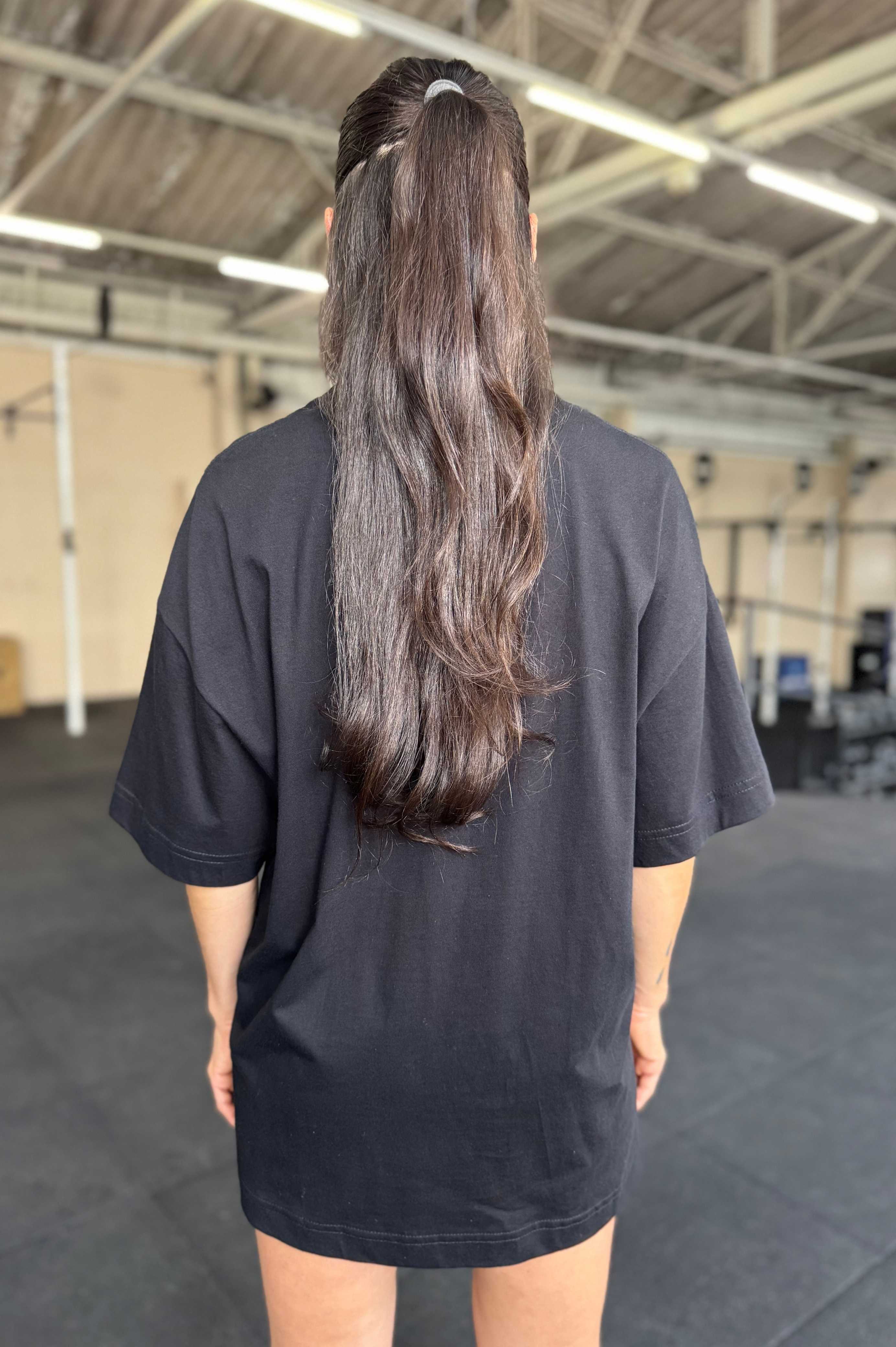 Camiseta Muscle Mommy Oversized Preta