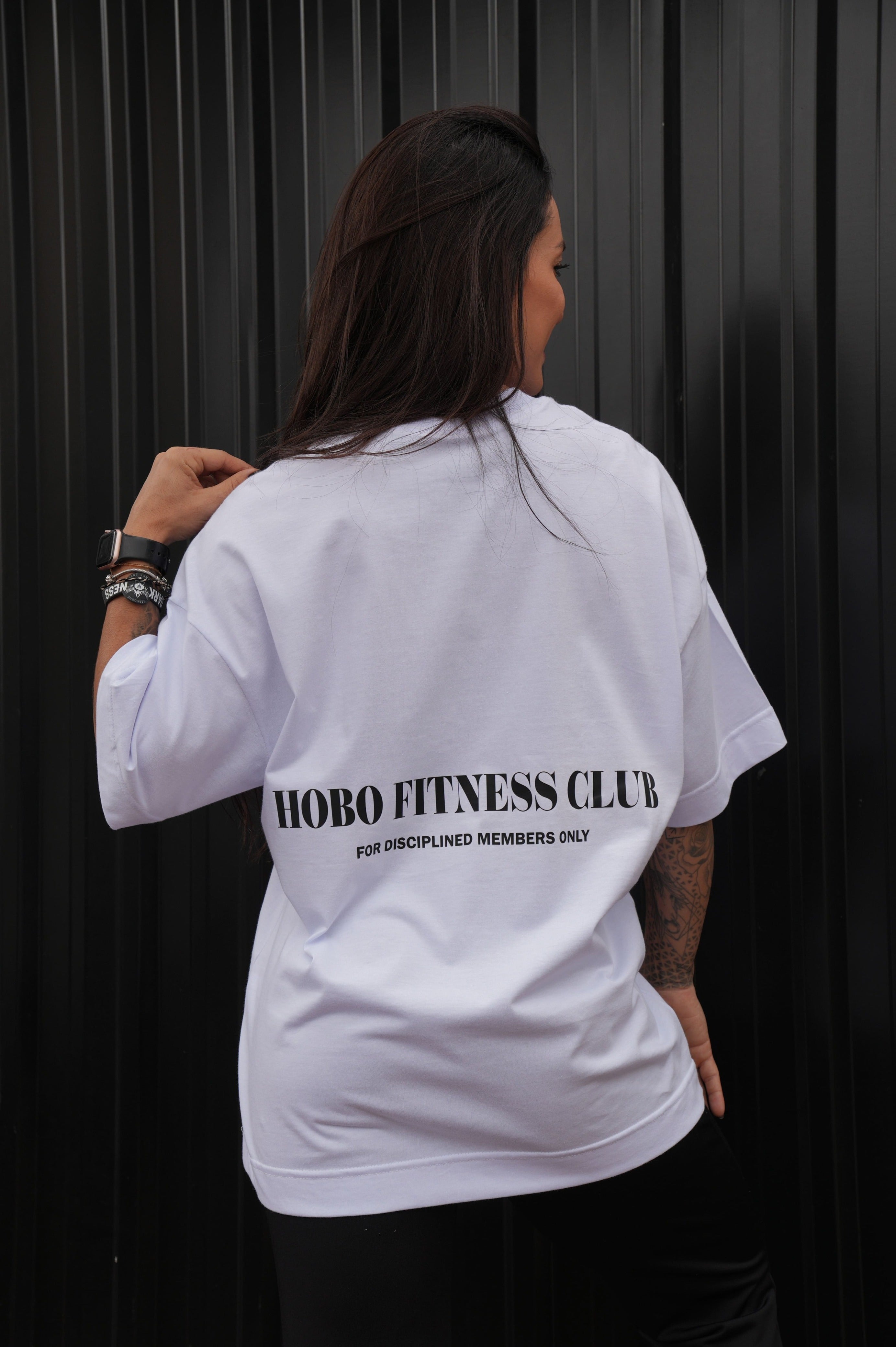 Camiseta Fitness Club - Branca Oversized
