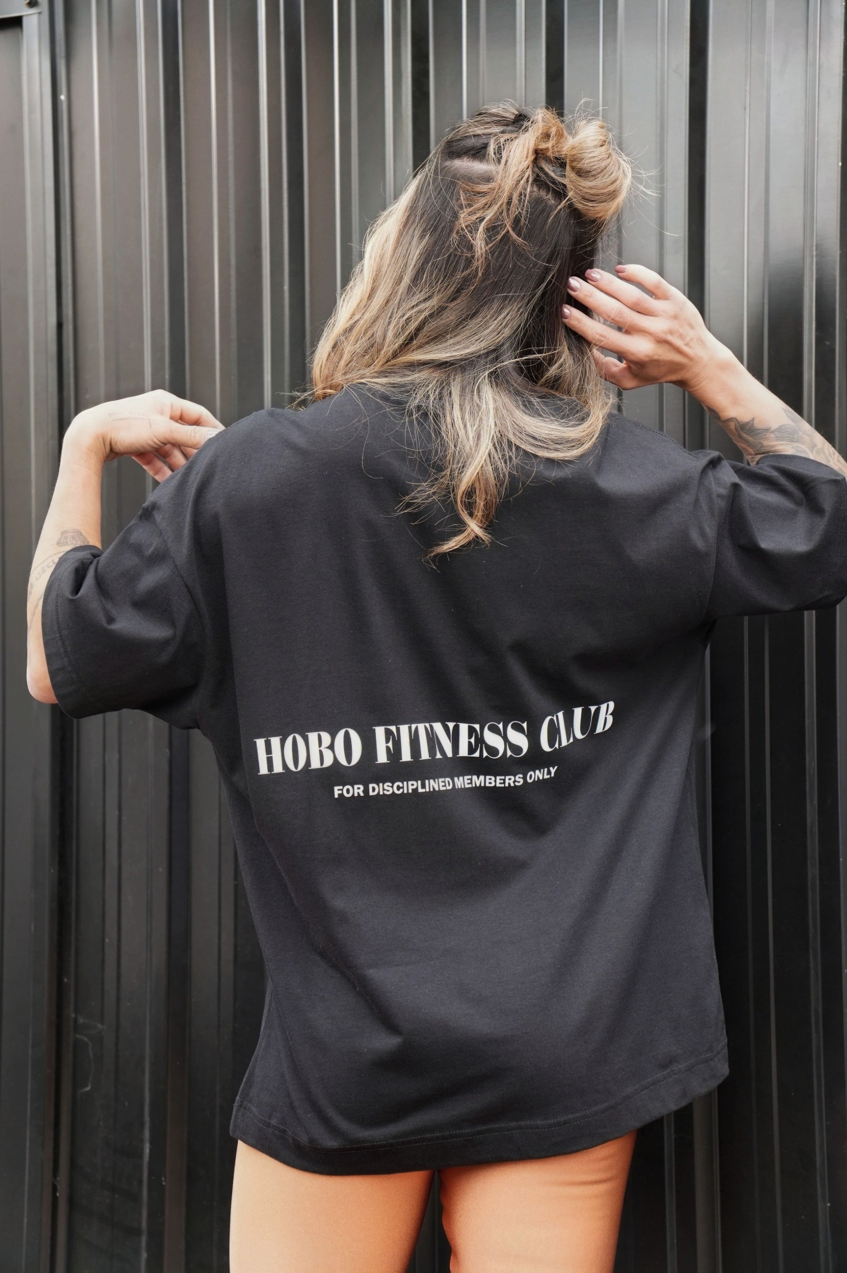 Camiseta Fitness Club - Preta Oversized