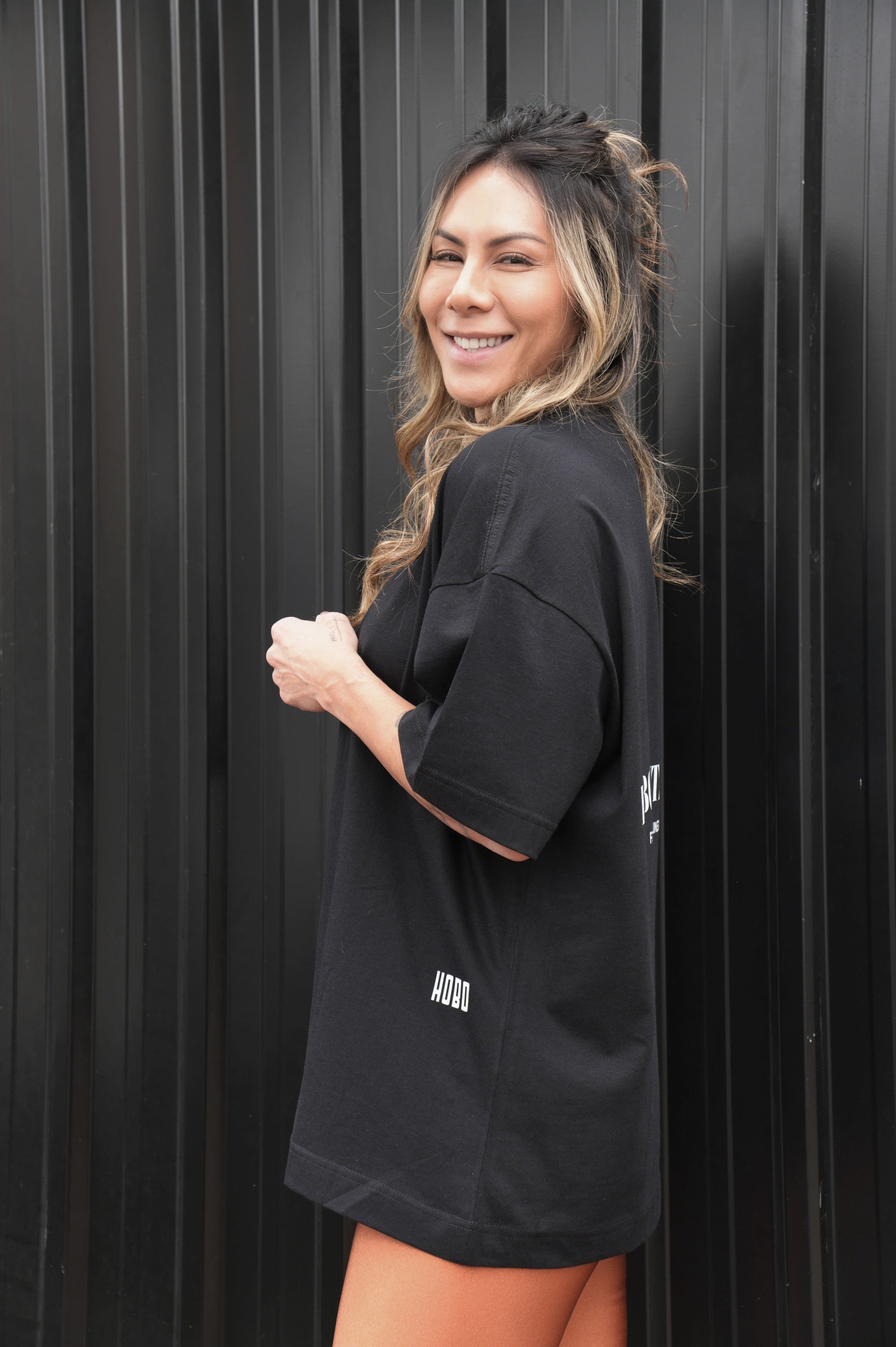 Camiseta Fitness Club - Preta Oversized