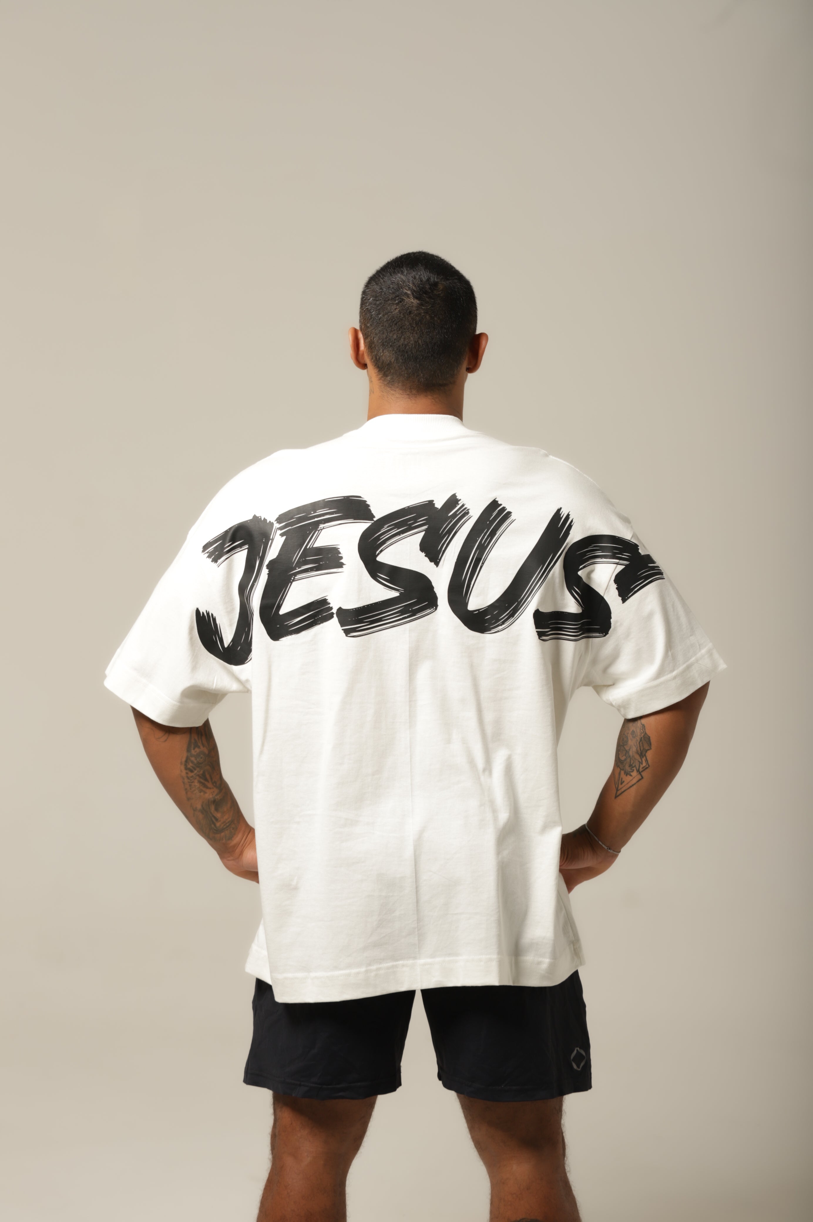 Camiseta Jesus - Off-White Oversized