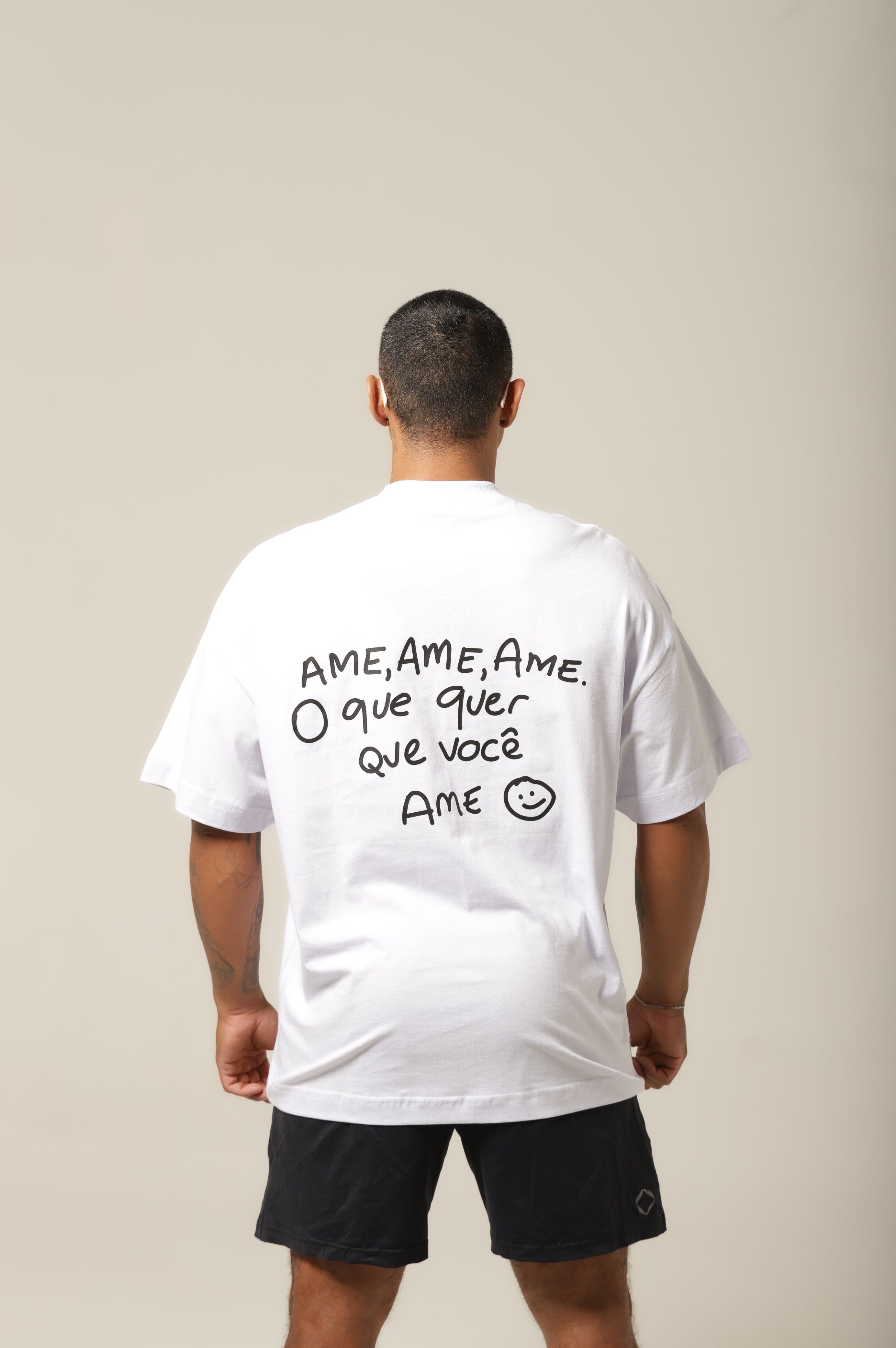 Camiseta Ame - Branca Oversized