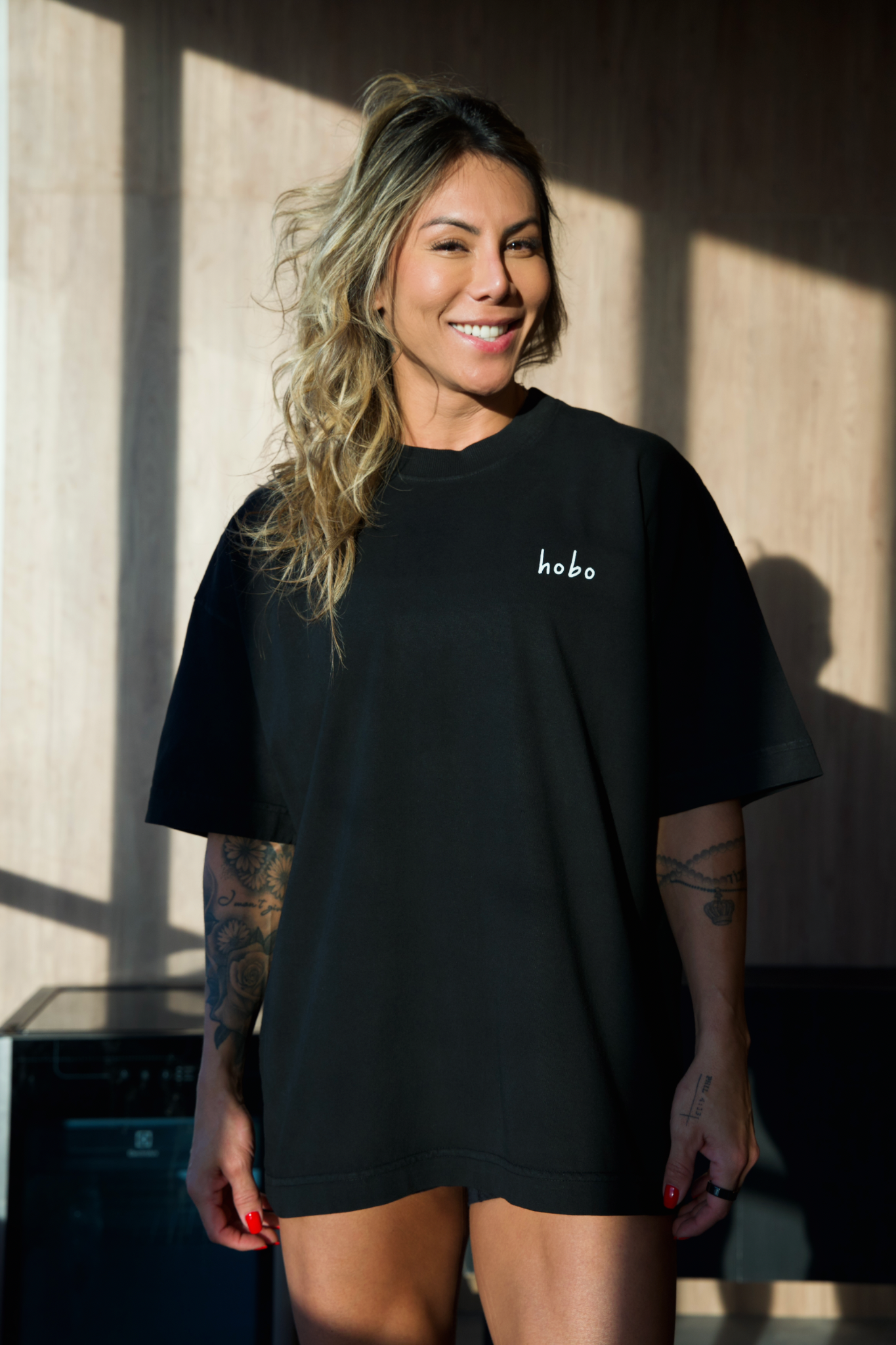 Camiseta Beba Água - Oversized Preta
