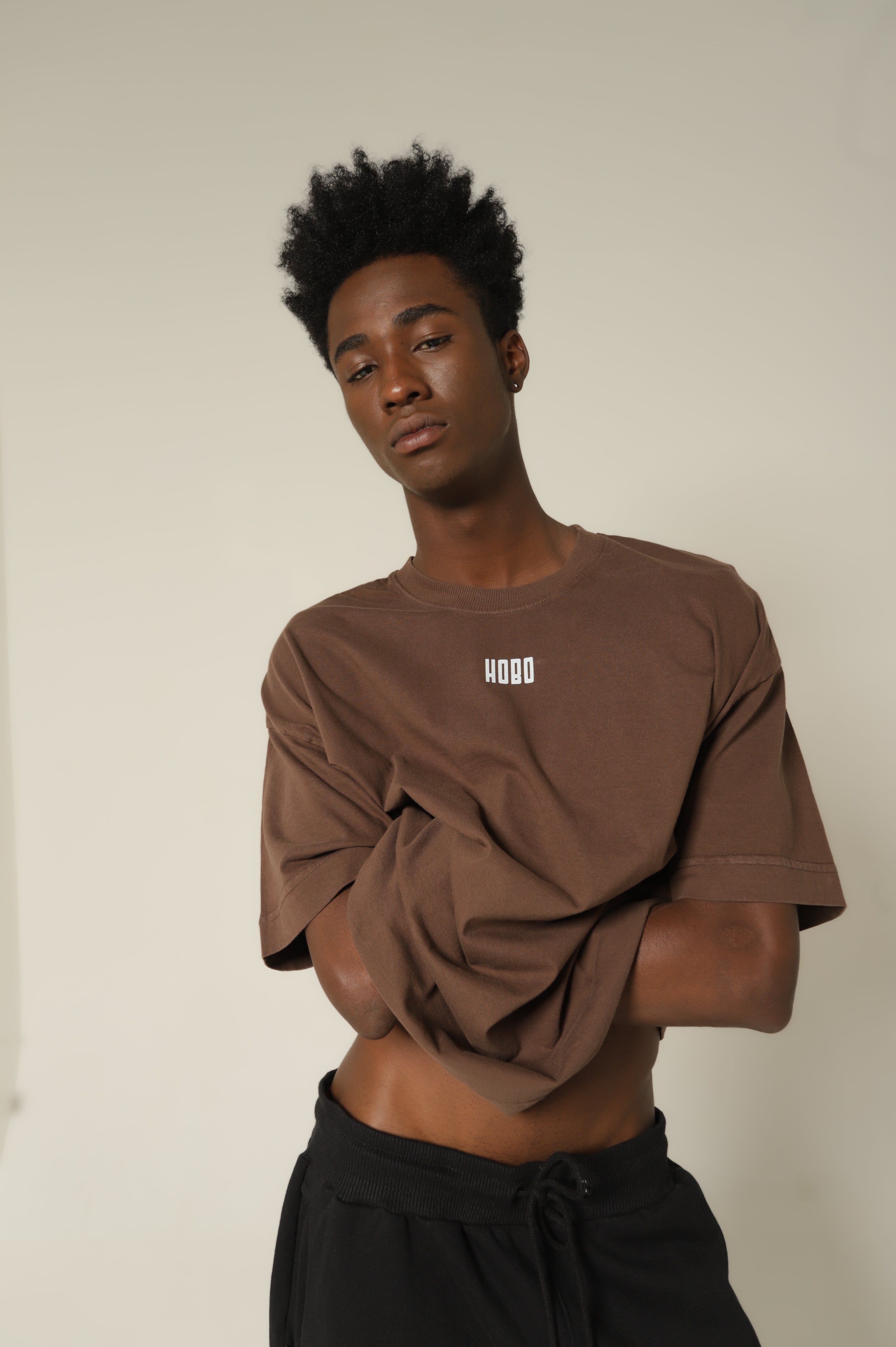 Camiseta Viver - Marrom Oversized