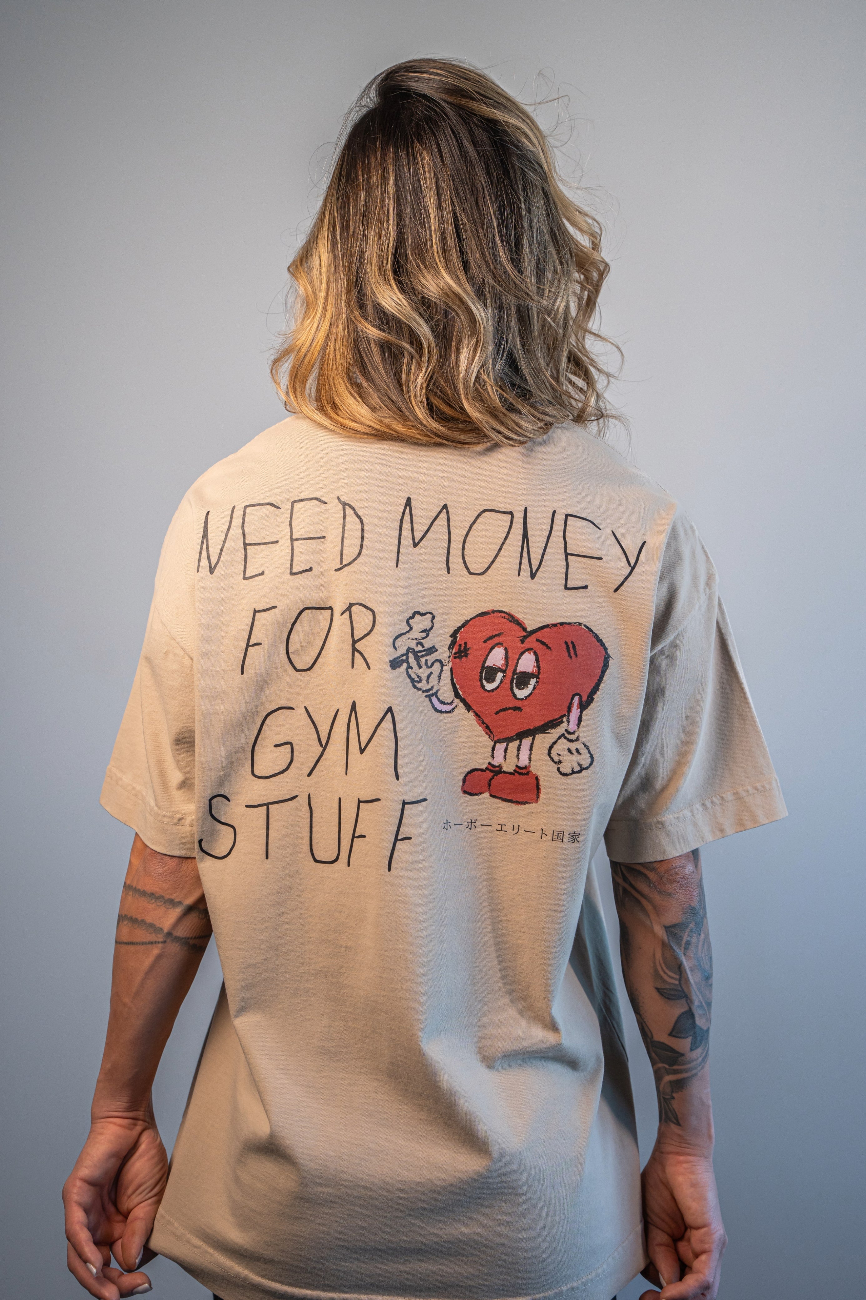 Camiseta Money - Bege Oversized