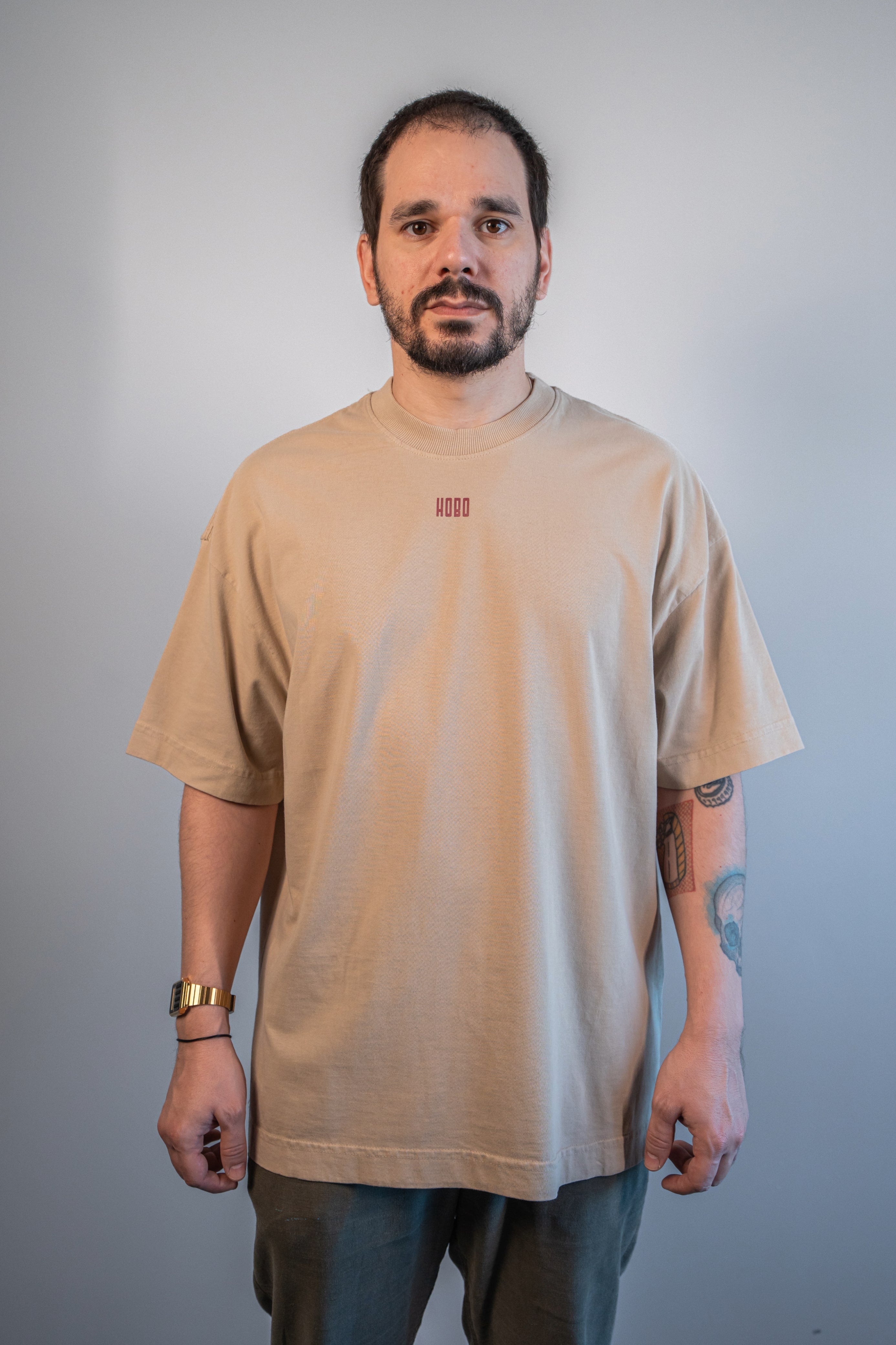 Camiseta Offline - Bege Oversized