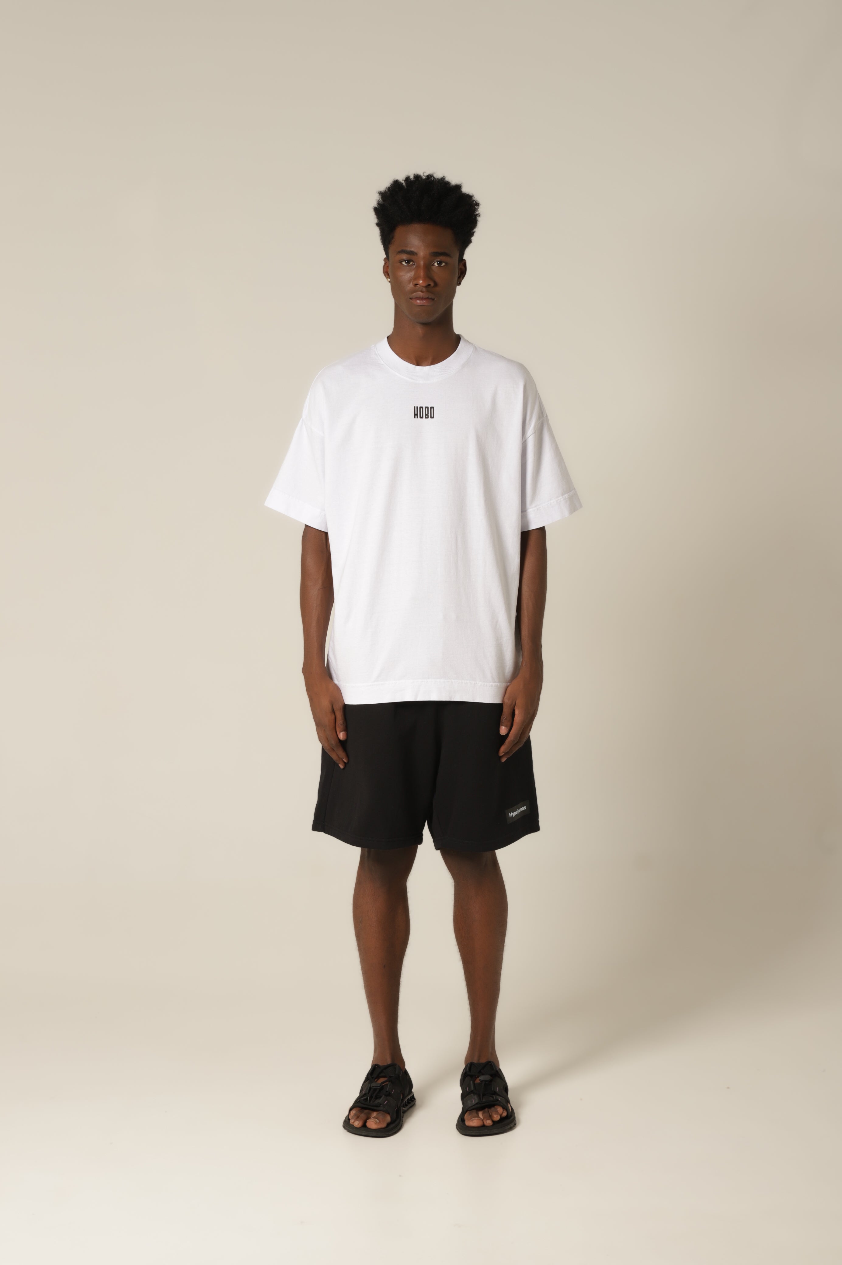 Camiseta Oversized Viver - Branco [ Estampa Preta ]