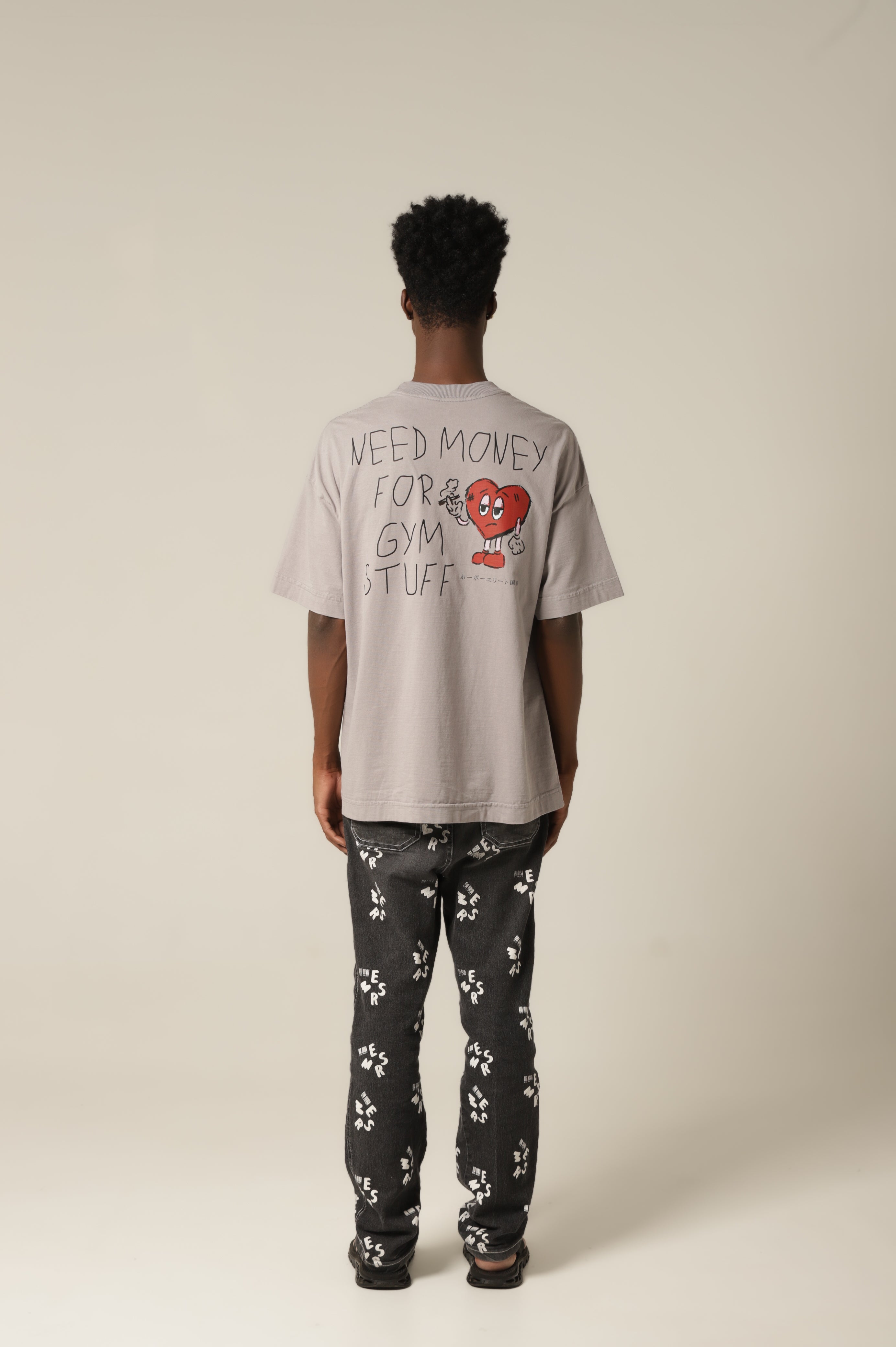 Camiseta Oversized Money - Cinza Espacial