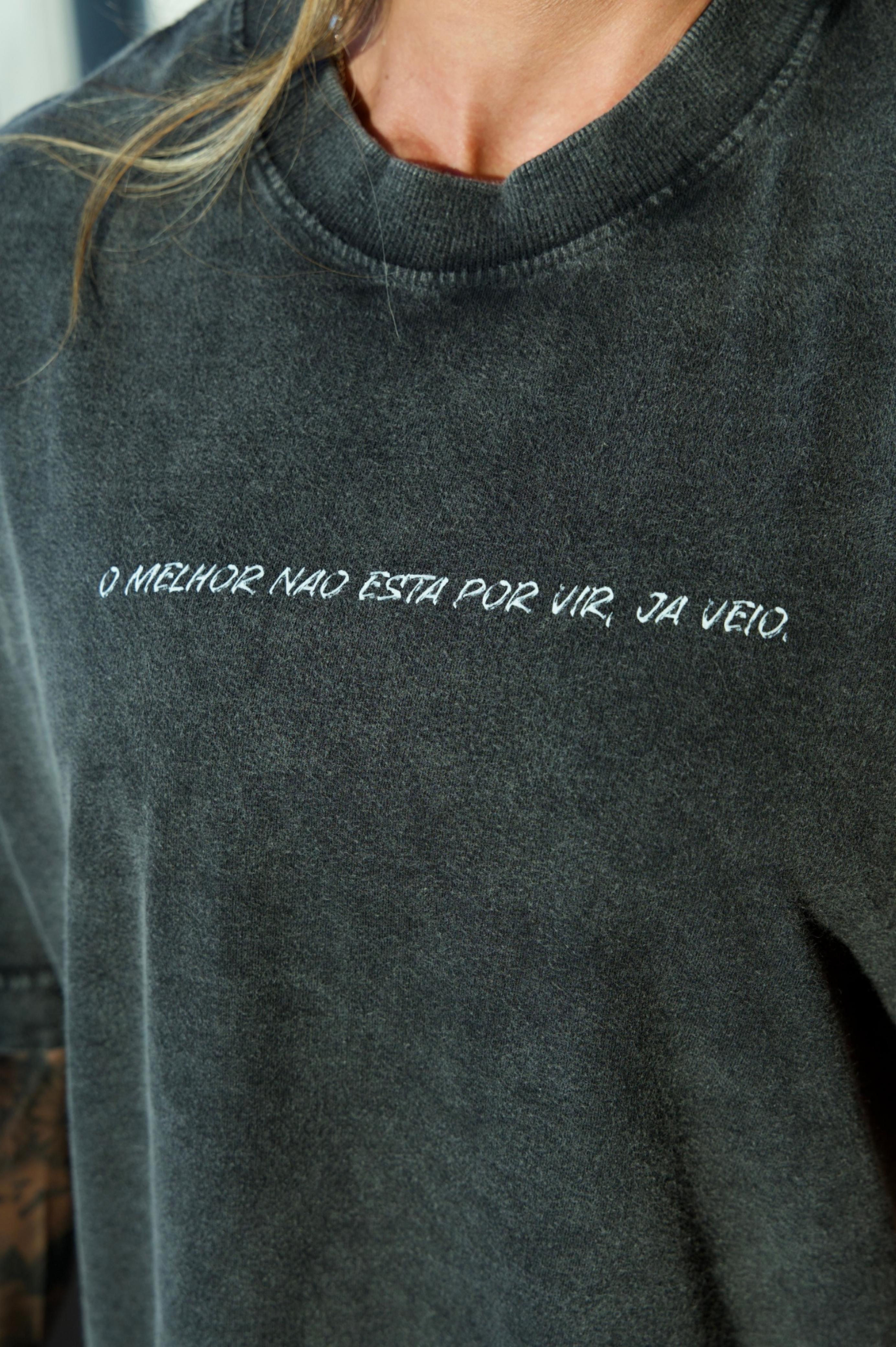 Camiseta Jesus - Preta Marmorizada Oversized