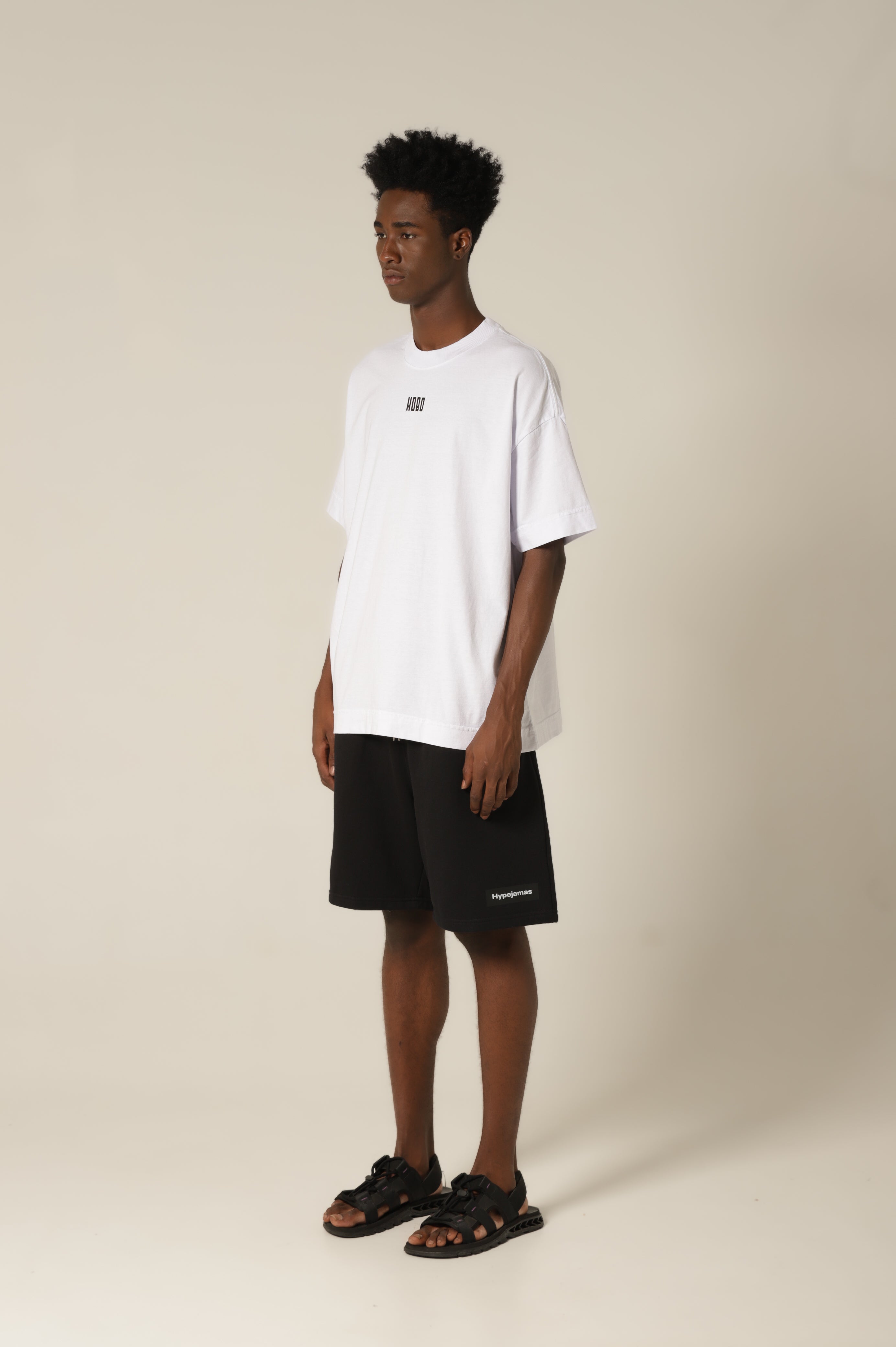 Camiseta Oversized Viver - Branco [ Estampa Preta ]