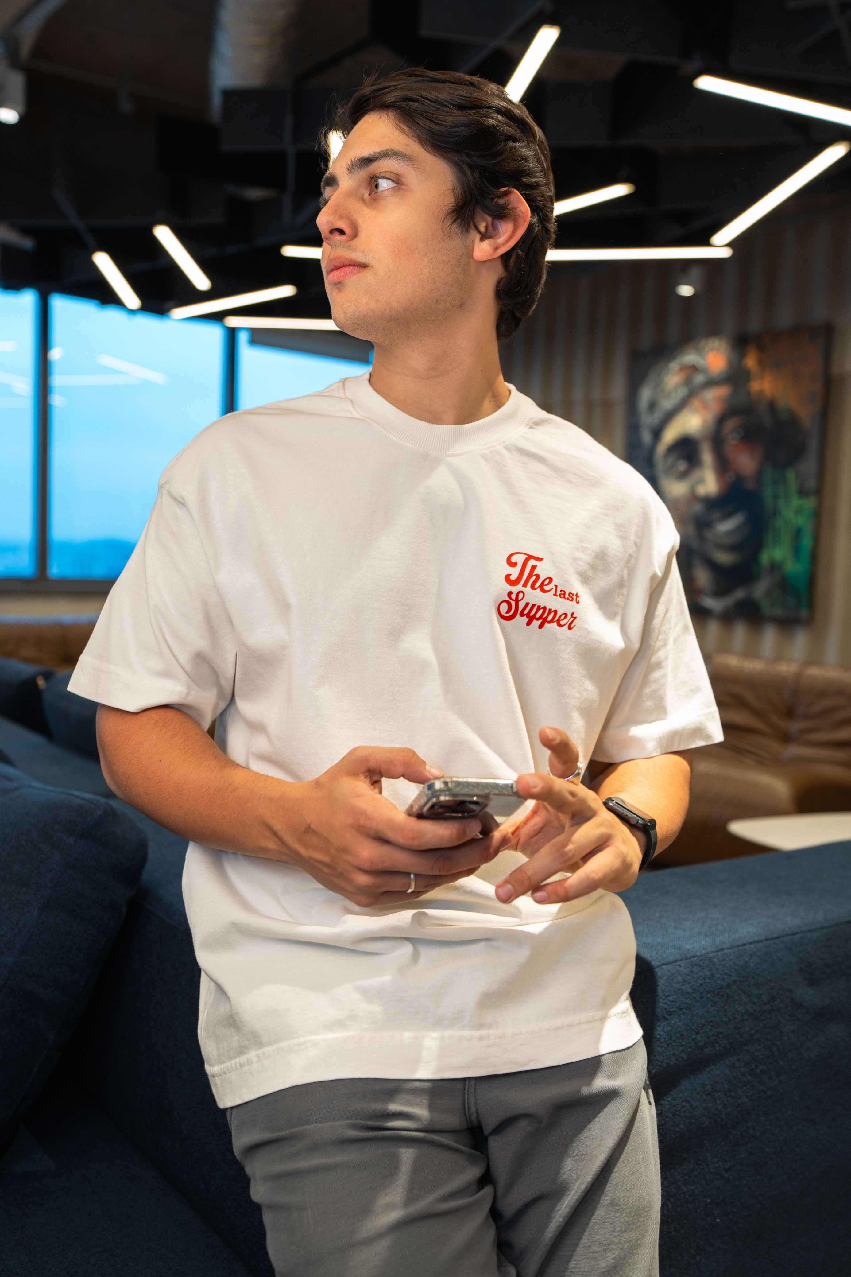 Camiseta Supper - Oversized Off White