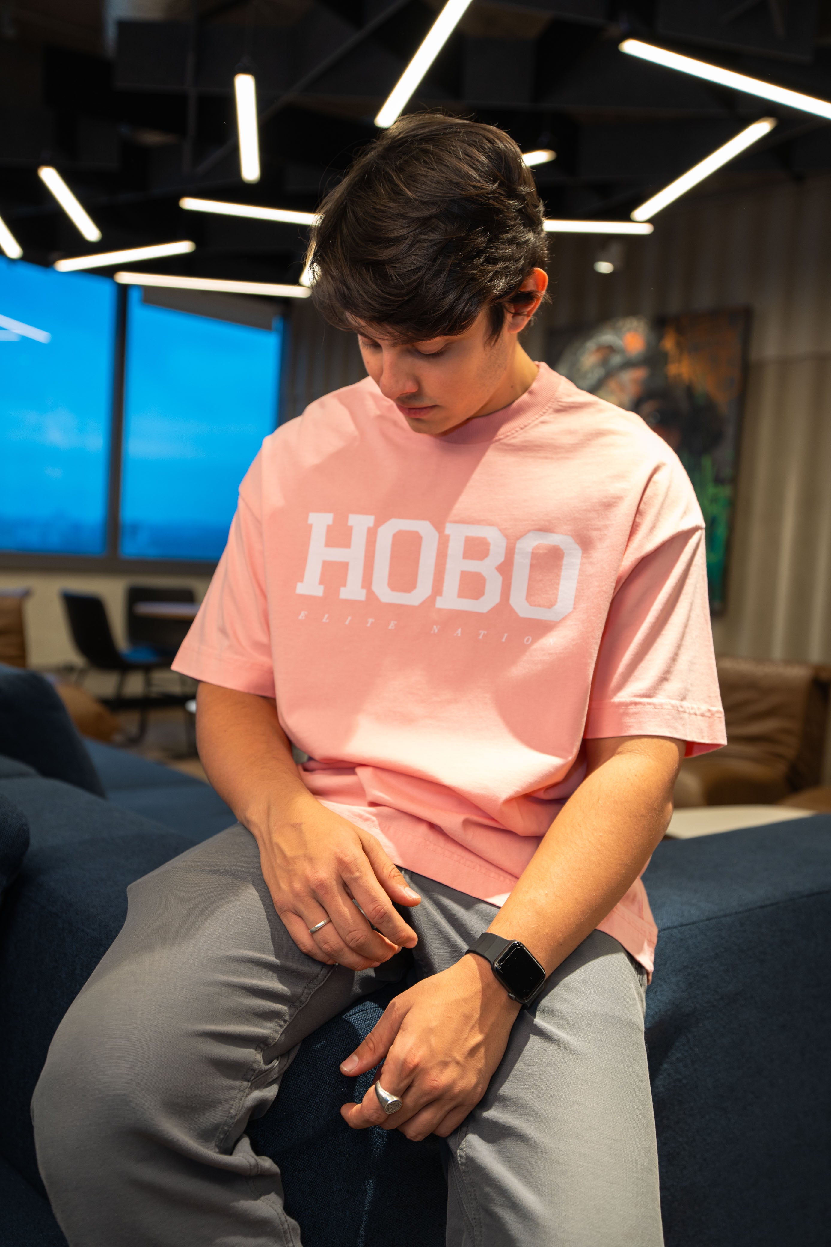 Camiseta Sports Club - Oversized Rosa