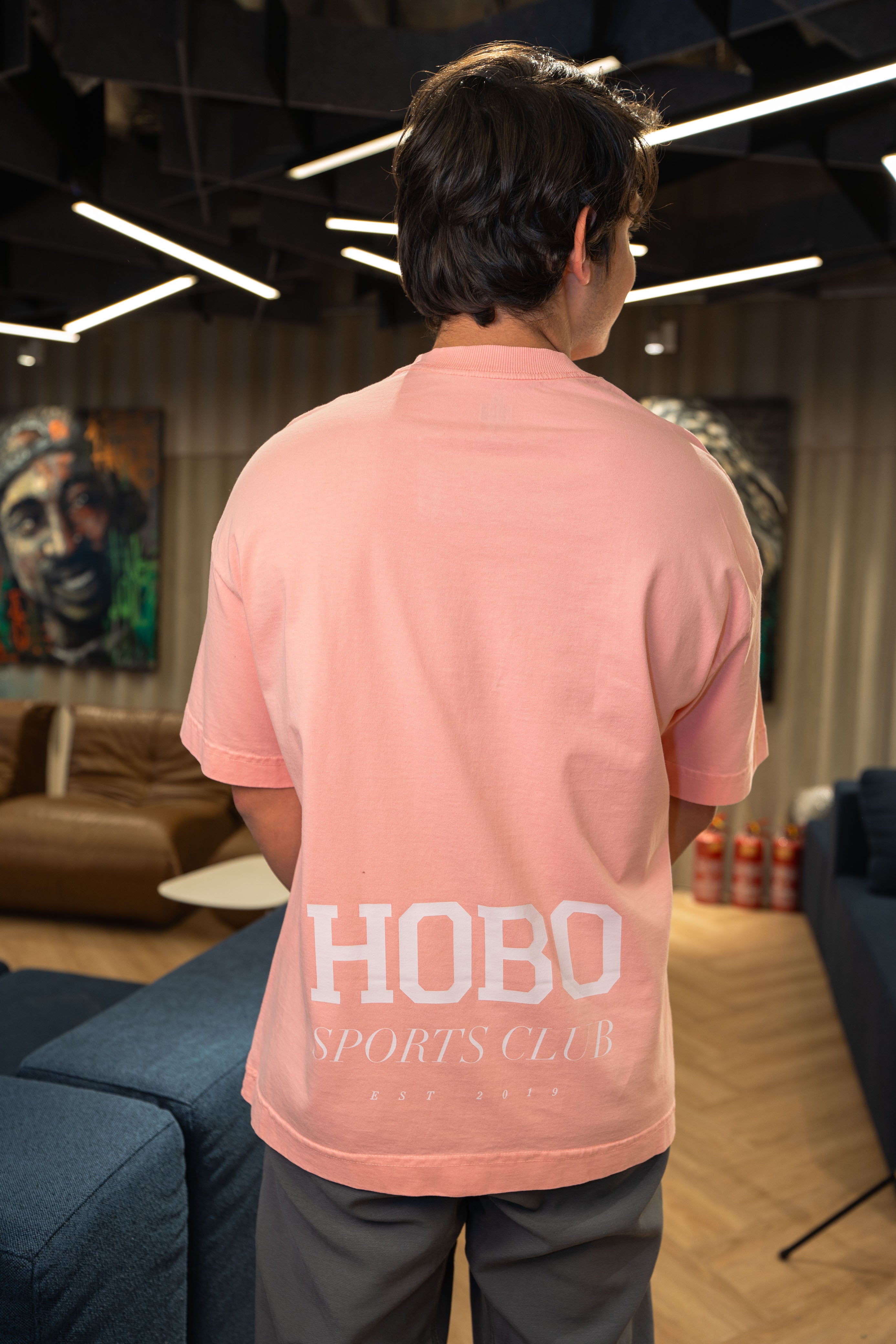 Camiseta Sports Club - Oversized Rosa