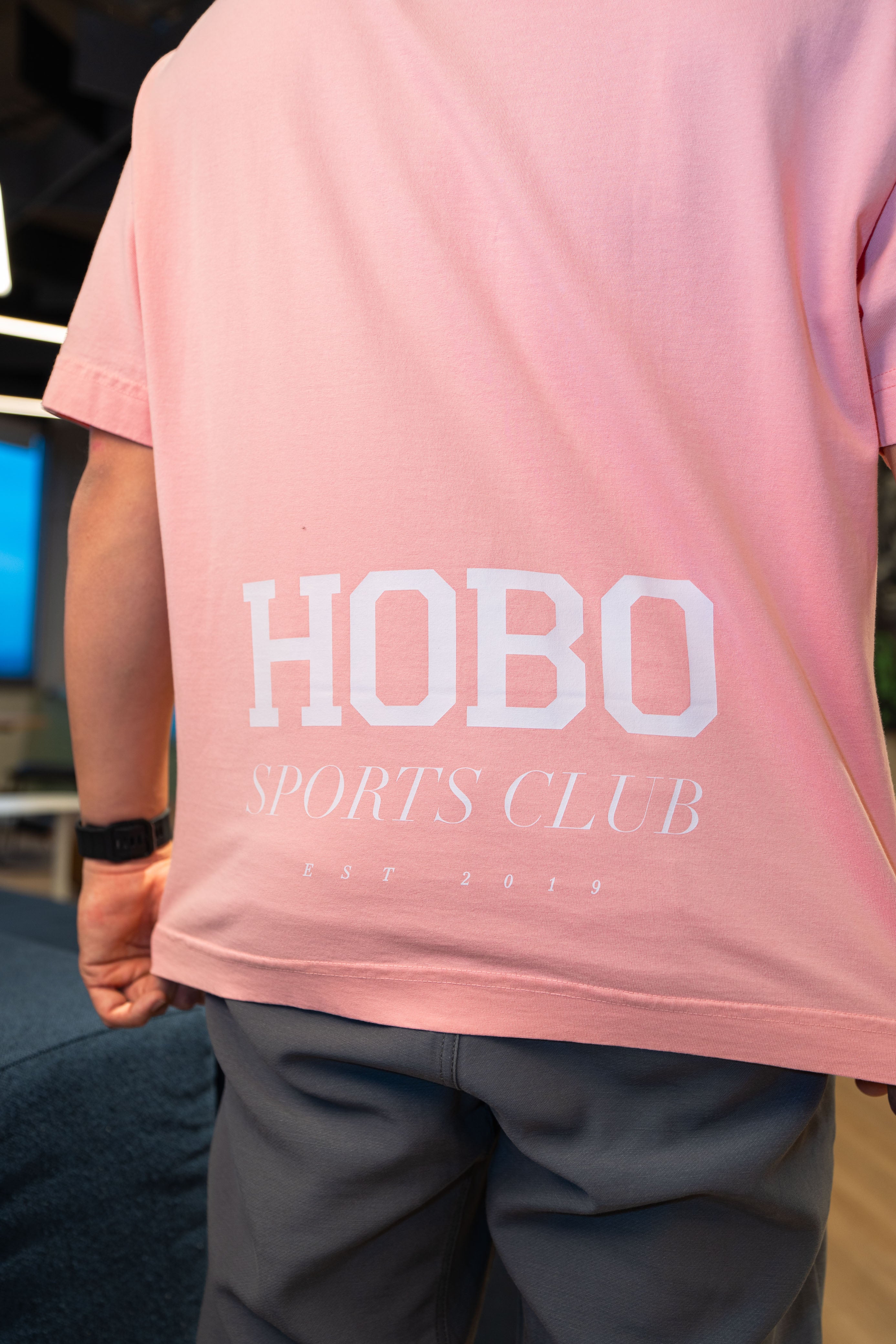 Camiseta Sports Club - Oversized Rosa