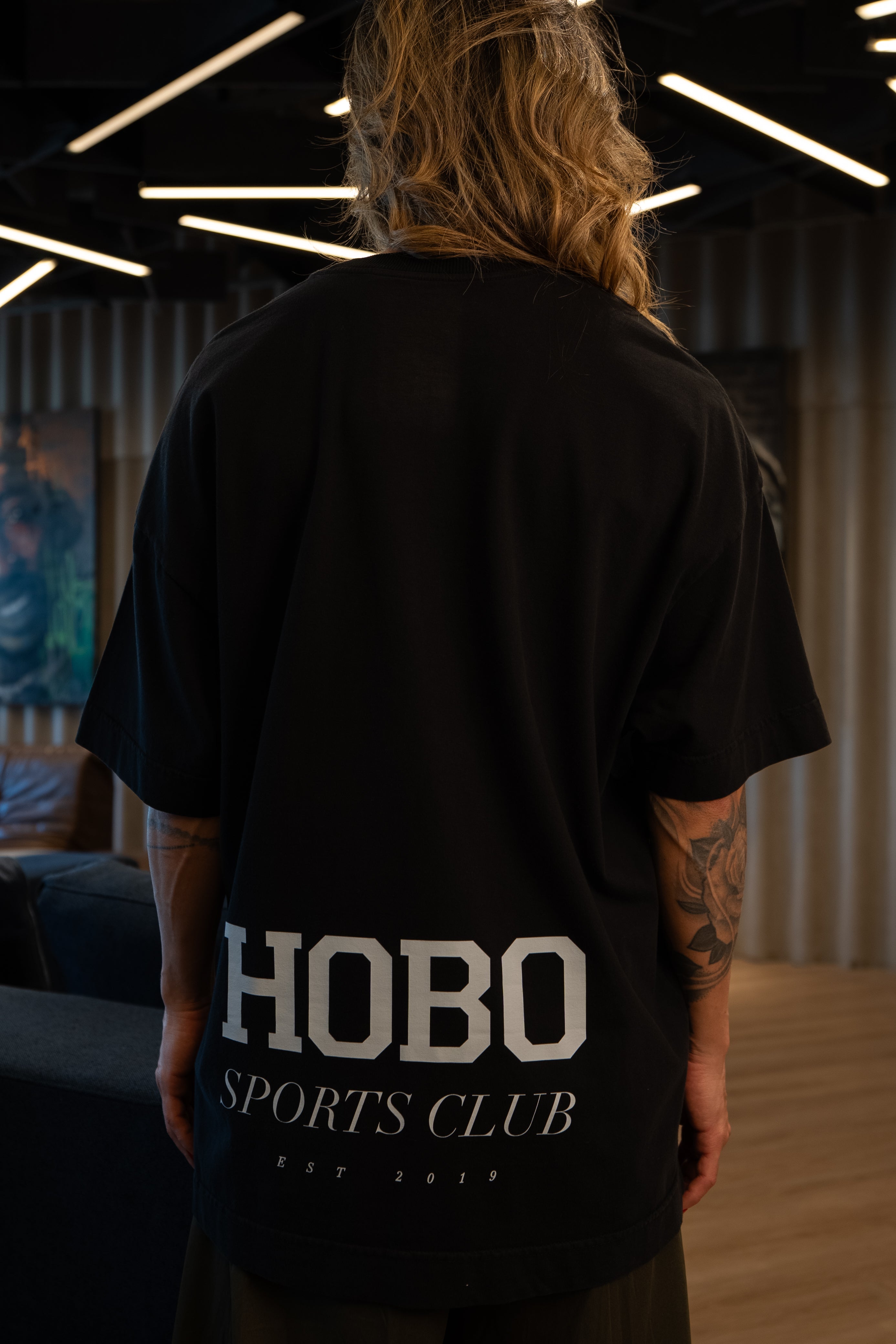 Camiseta Sports Club - Oversized Preta