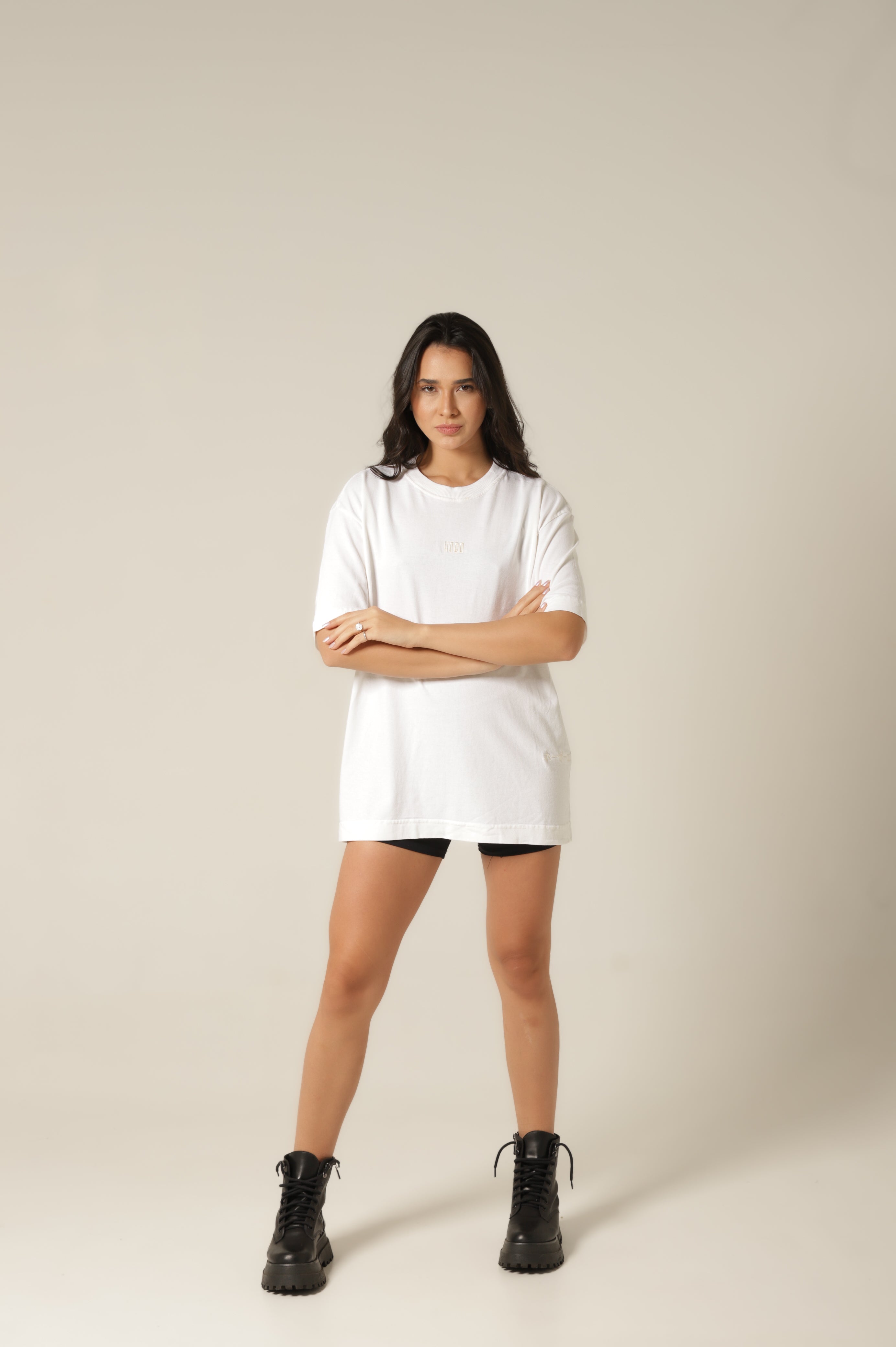 Camiseta Tubular Estonada - Skin - Off White