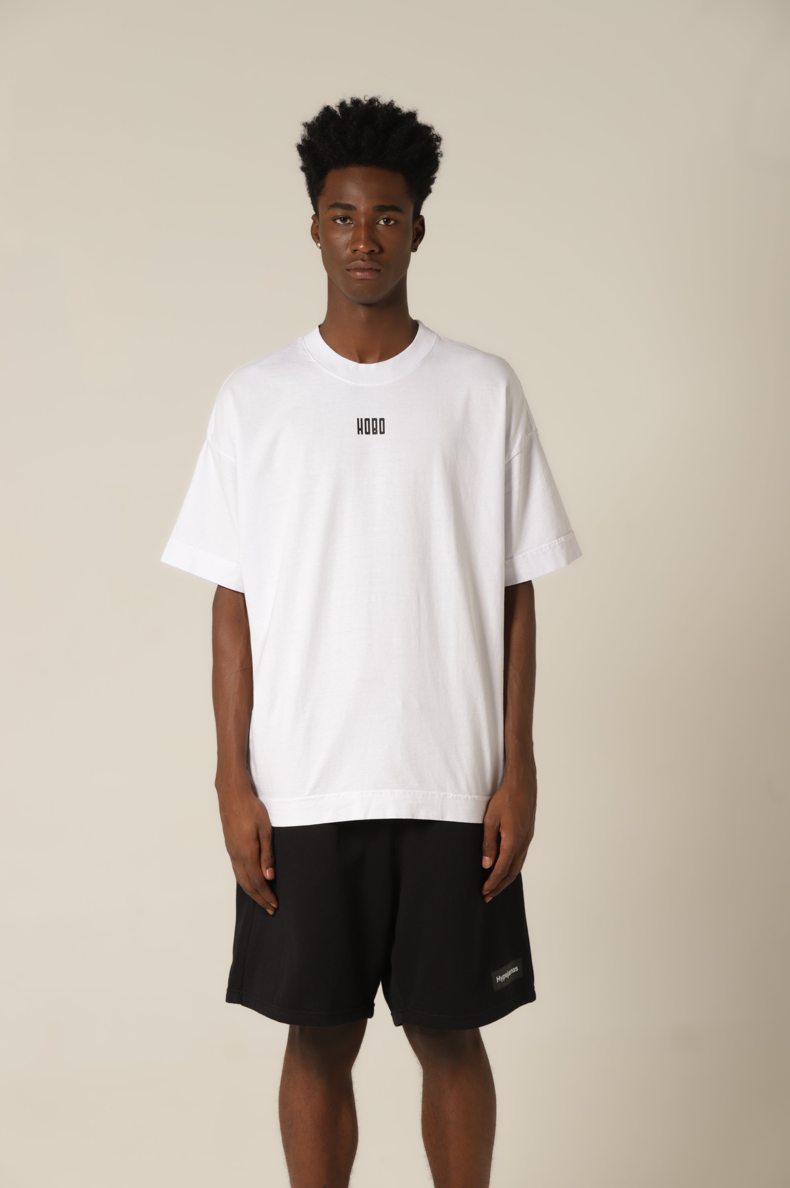 Camiseta Oversized Viver - Branco [ Estampa Preta ]